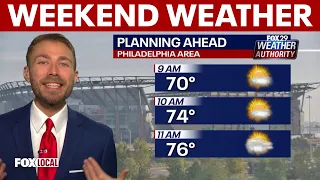 Weather Authority: Sunny mid-80s in Philadelphia Saturday before overnight rain moves in