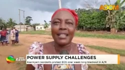 Power Supply Challenges: Asenkyem residents protest ECG over week long blackout in A/R (13-10-26)