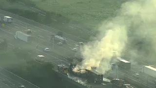 Burning Truck Causes Delays on NJ Turnpike