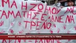 KOZANH - ΔΥΝΑΜΙΚΟ ΠΑΡΩΝ ΠΟΛΙΤΩΝ ΣΤΟ ΣΥΛΛΑΛΗΤΗΡΙΟ ΓΙΑ ΤΑ ΤΕΜΠΗ