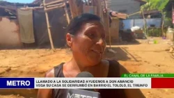 LLAMADO A LA SOLIDARIDAD AYUDEMOS A DON AMANCIO VEGA SU CASA SE DERRUMBÓ EN BARRIO EL TOLOLO, EL