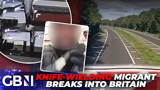 WATCH: knife-wielding illegal migrant breaking into Britain MOCKS public in brazen TikTok videos