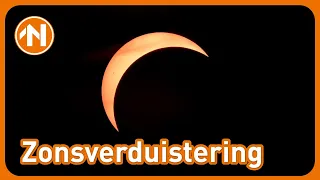 Zo schoof de maan voor de zon tijdens de verduistering