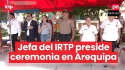 Jefa del IRTP preside ceremonia de entonación del himno e izamiento de la bandera en Arequipa