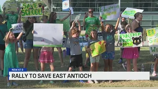 East Antioch Elementary parents, students rally to save school