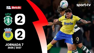 Resumo: Sporting 2-2 Arouca - Liga Portugal Betclic | sport tv