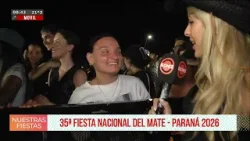 2da noche 35ª Fiesta Nacional del Mate Paraná 2026 - Desde el sector preferencial fiesta total