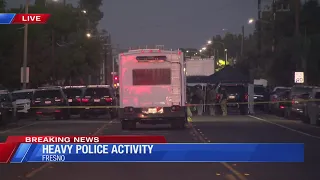 Heavy police activity in Fresno