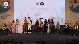 Music group participating in the International Day of Peace events in Nohadra – Duhok, with the s...