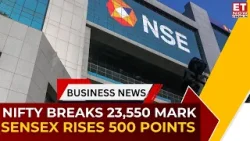 Закрытие торгов: Sensex подскочил на 500 пунктов | Nifty достиг отметки 23 550 благодаря росту ав...