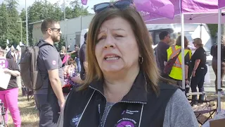 'No nurse wants to be on this picket line': BCNU president visits Victoria