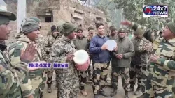 BSF Jawans Celebrates Lohri Festival with Civilians at International Border in Samba