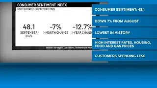 Consumer confidence dips amid inflation