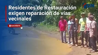 Restauración residents demand repair of local roads