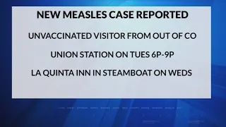State health officials warn that a visitor with measles took a train to Denver, Steamboat Springs