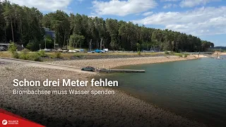 Already down three meters: Brombachsee has to provide water