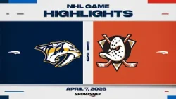 NHL Highlights | Predators vs. Ducks - April 7, 2026
