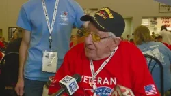 Honor Flight veterans look live