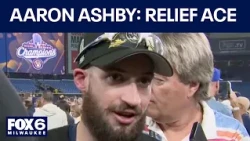 Brewers pitcher Aaron Ashby reacts to World Series win | FOX6 News Milwaukee