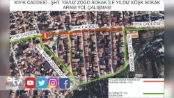 KIYIK CADDESİ’NDE YOL ÇALIŞMASI NEDENİYLE TRAFİK DÜZENLEMESİ