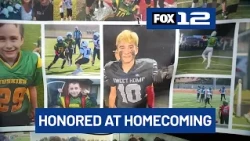 Sweet Home High School football player honored at homecoming game after death