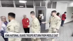 Iowa national guard troops return home from the Middle East