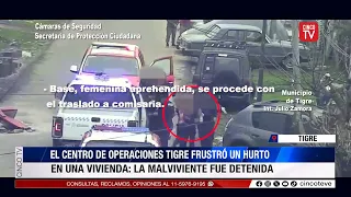 CINCO TV - WOMAN ARRESTED IN DON TORCUATO AFTER BREAKING INTO A HOME