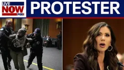 Protester interrupts Noem's opening statement