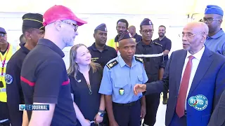 Exercice de simulation de secours: le ministre de l'Intérieur en visite sur le terrain