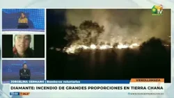 Jorgelina Germano   Diamante incendio en grandes proporciones en tierra Chana