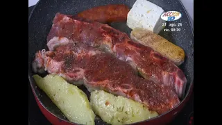Chef enseña a preparar asado de tira premium en sartén o parrilla