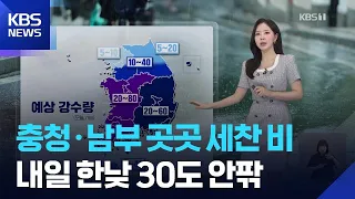 [Weather] Heavy rain in parts of Chungcheong and the South… Highs around 30°C tomorrow (30th) / K...