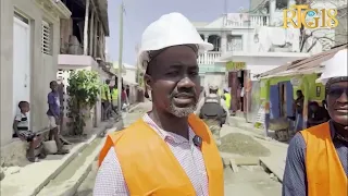 Delege depatmantal Nòdès la Dionel Germain vizite travay betonaj MTPTC ap fè nan komin Trou-du-Nord