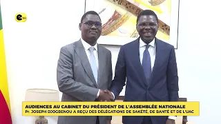 Audiences au cabinet du président de l'assemblée nationale : pr. Joseph DJOGBENOU