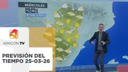 Previsión del tiempo para el miércoles 25 de marzo de 2026