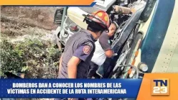 Bomberos dan a conocer los nombres de las víctimas en accidente de la Ruta Interamericana