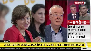 Judges halt Oana Gheorghiu's 123 million [currency unit] scheme. Reactions from Ciutacu and Chireac