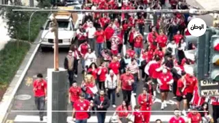 Egyptians take over the streets of America.. Massive crowd gathers to support the Egyptian nation...