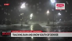 Snow begins south of Denver for Tuesday's storm