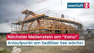 Topping-out Ceremony at Lake Sedlitz: The "Canoe" Takes Shape