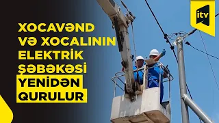 Xocalı və Xocavənddə 30-a yaxın yaşayış məntəqəsinin elektrik şəbəkəsi yenilənir