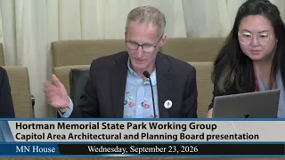 Capitol Area Architectural and Planning Board presents to memorial state park working group 9/23/26