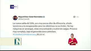 Cuban President explains the complexity of restoring the National Electric System due to the U.S....