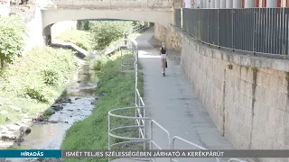Ismét teljes szélességében járható a kerékpárút - 2026.07.29.