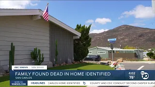 San Diego police identify family of 3 found dead inside San Carlos home Wednesday