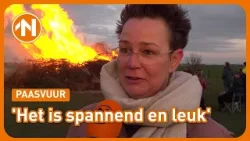 Eerste paasvuur in Visvliet Eerste paasvuur in Visvliet