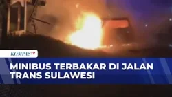 Minibus Terbakar di Jalan Trans Sulawesi Polewali Mandar, Sopir Alami Luka Bakar