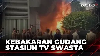 Private TV Station Warehouse in Kebon Jeruk Catches Fire, Sparking Panic Among Local Residents