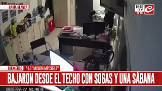 They broke in through the roof and emptied a business's safes