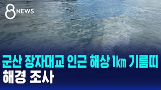 1km Oil Slick Near Gunsan Jangja Bridge... Coast Guard Investigating / SBS 8 News